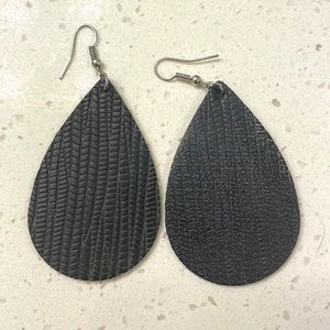 Black Leather earrings